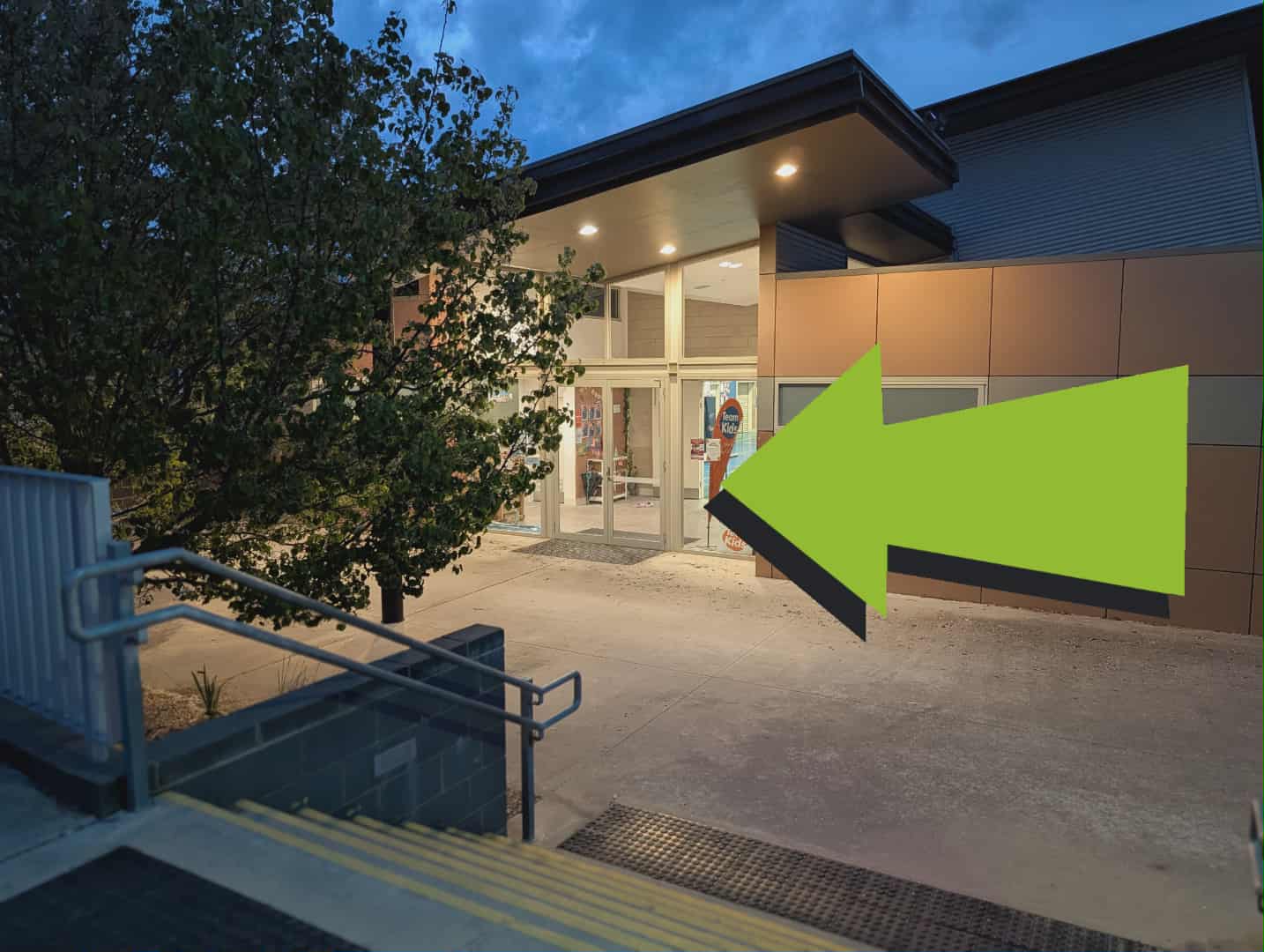 Photo for locating Evatt entrance.